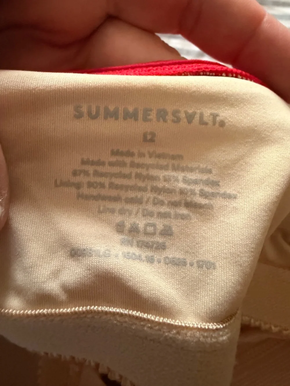 Like New Summersalt 'The Seaway' Square Neck Red One Piece US-12 - Picture 5 of 5